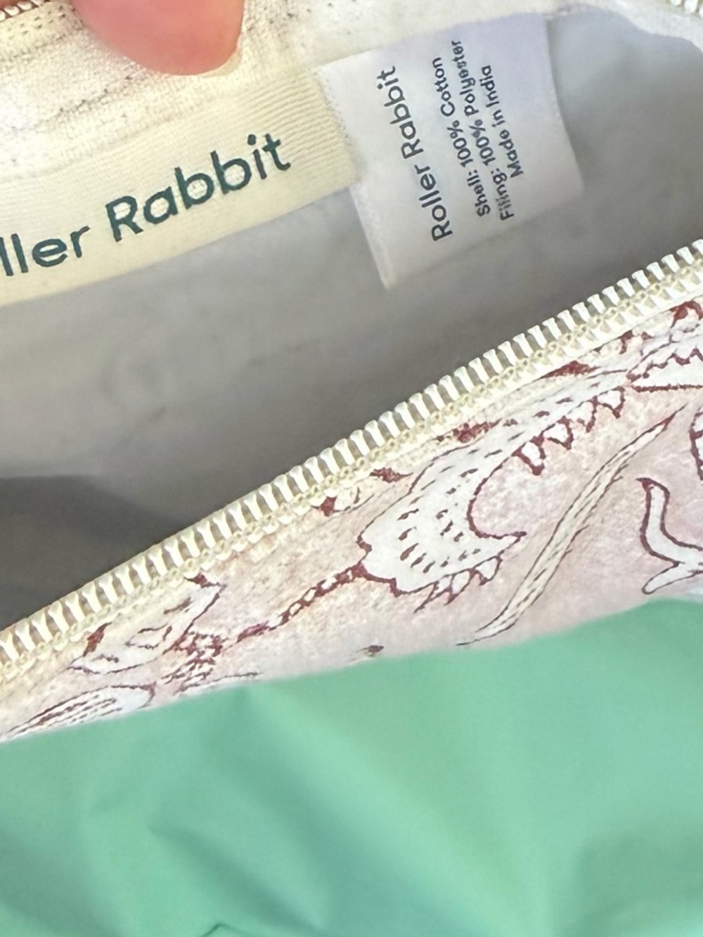 Roller rabbit Printed Cosmetic Pouch/bag - Picture 2 of 3